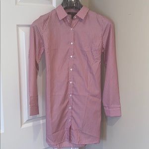 Women's Pink Striped Button-Down Shirt